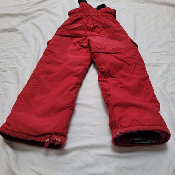 Mini Ungava Nylon Ski Pants Snow Bibs Red Size 3X Cargo Pockets Adjustable READ - Picture 9 of 14